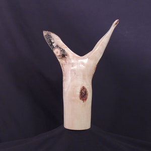 vase, wood vase, lathe turned vase, Aspen vase, had turned vase, reclaimed wood vase, tall vase, flower vase, decretive vase, designer vase