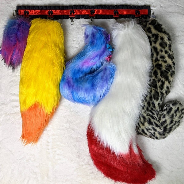 Build Your Own 2ft Tail/Collar Hanger - Customizable from 4 to 6 Clips