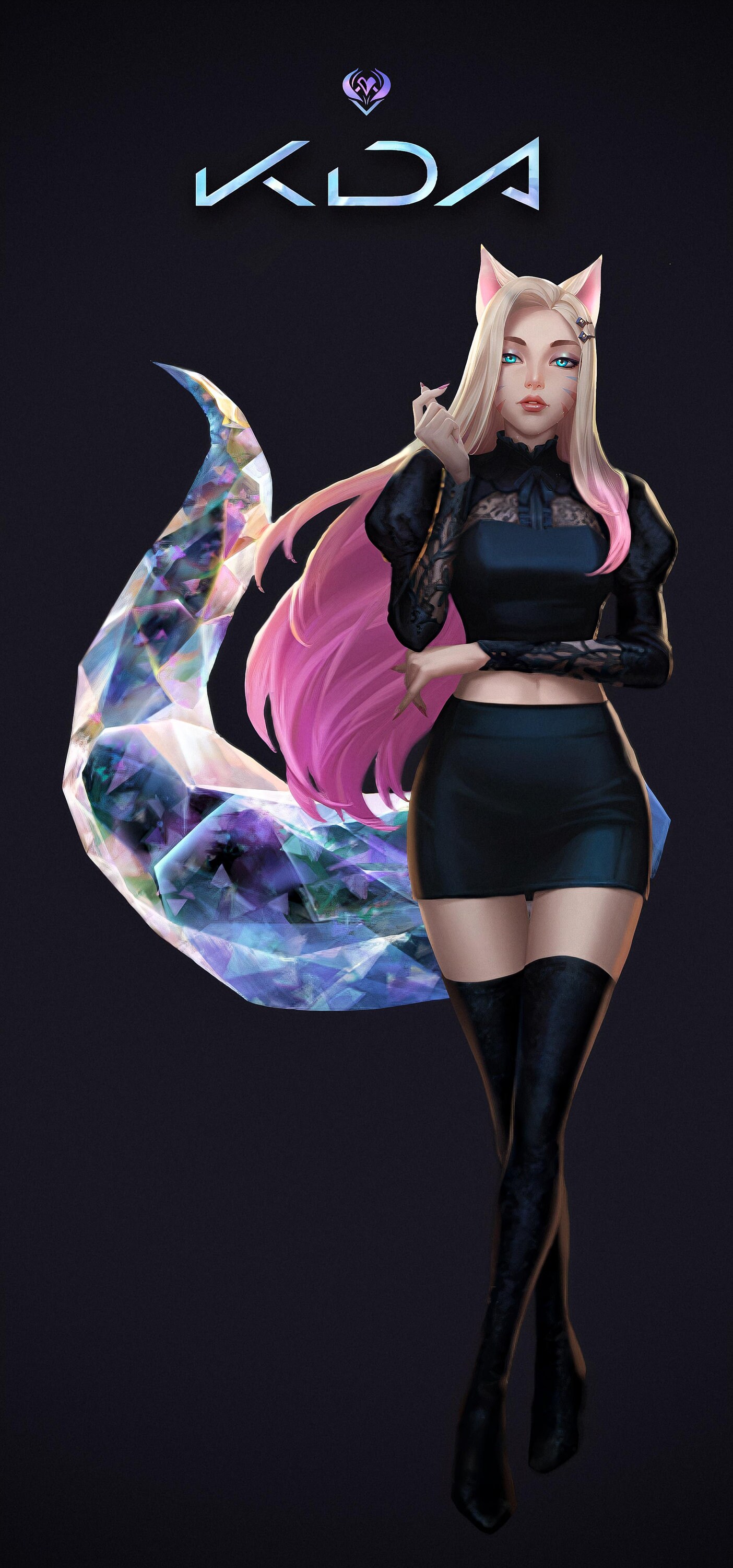 KDA アーリ 手描きコスプレマスク | KDA アーリ ザ バッドスト KDA アーリ 手描きコスプレマスク | KDA アーリ ザ バッドスト