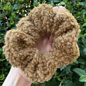 Teddy bear Scrunchies, Fluffy Scrunchies, Super soft jumbo Scrunchies, Small gifts for her, Big furry Scrunchies, Cute hair accessories
