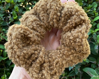 Teddy bear Scrunchies, Fluffy Scrunchies, Super soft jumbo Scrunchies, Small gifts for her, Big furry Scrunchies, Cute hair accessories