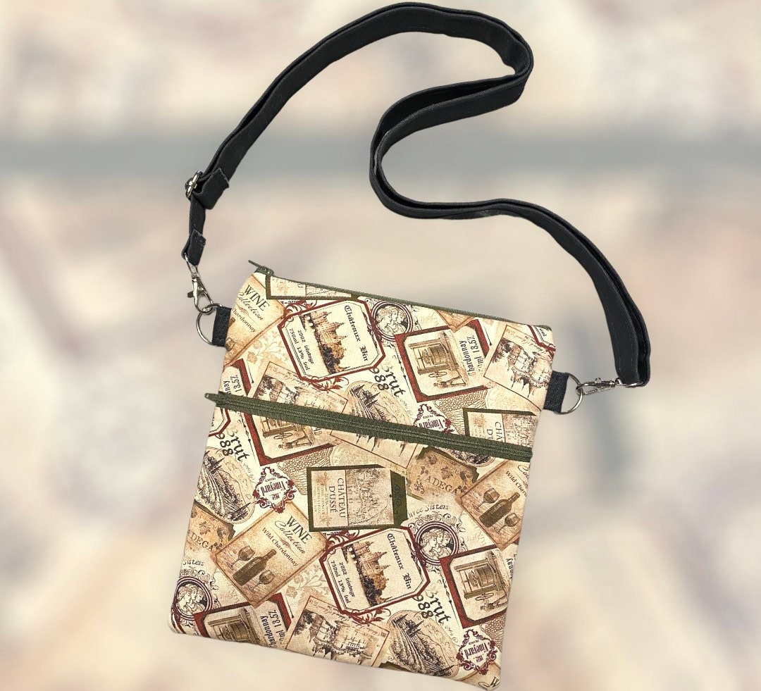 Wine Crossbody Bag Vineyard Bag Winery Purse Shoulder Bag Etsy