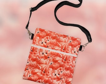 Fashion Crossbody Bags Pink Flamingo Exotic Birds Gentle Flowers Cute Bags For Women Clutch Handbags Messenger Girls Morden New Shoulder Bag Handbag 