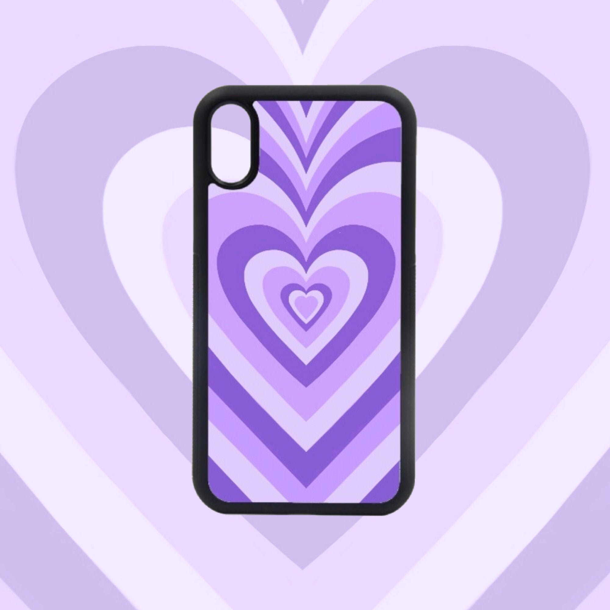 Purple Heart Phone Case Iphone 11 Iphone Xr Iphone 8 Etsy