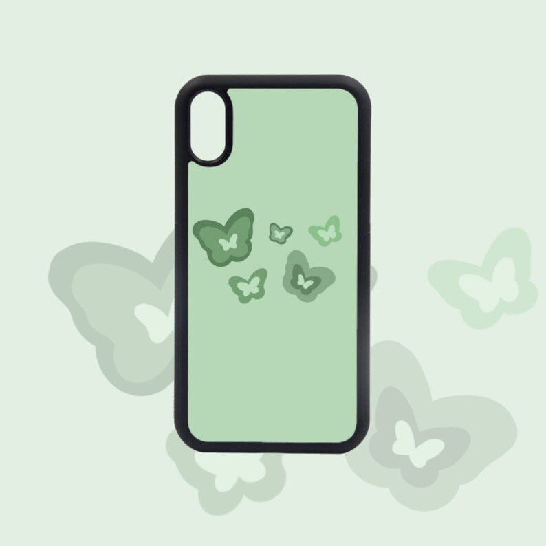 Mini Green Butterfly Phone Case Iphone 11 Iphone Xr Iphone Etsy