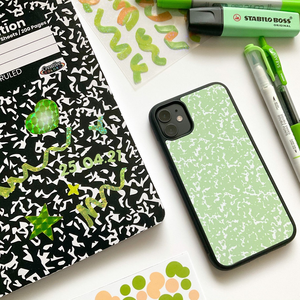 Sage Green Composition Phone Case IPhone 11 IPhone Xr Etsy