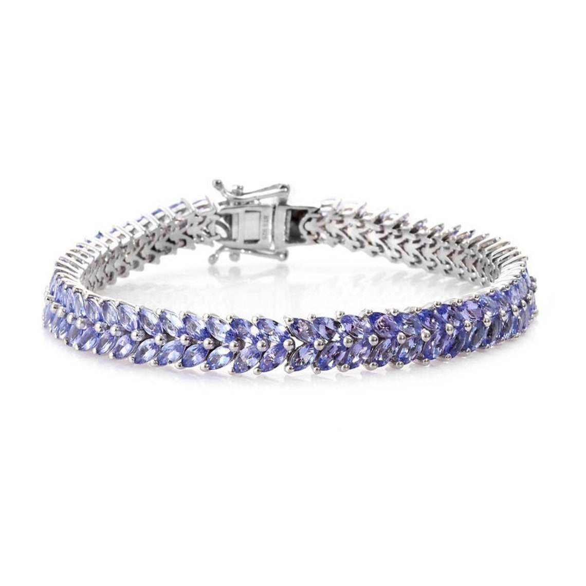 AA Natural Tanzanite Bracelet 925 Silver Bracelet Tennis Etsy