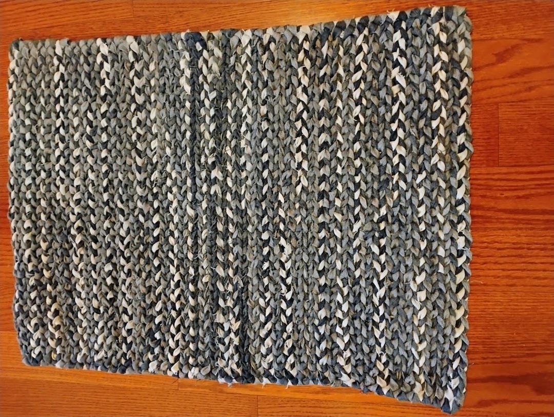 Twining Rag Rug Denim Twined Rag Rug - Etsy