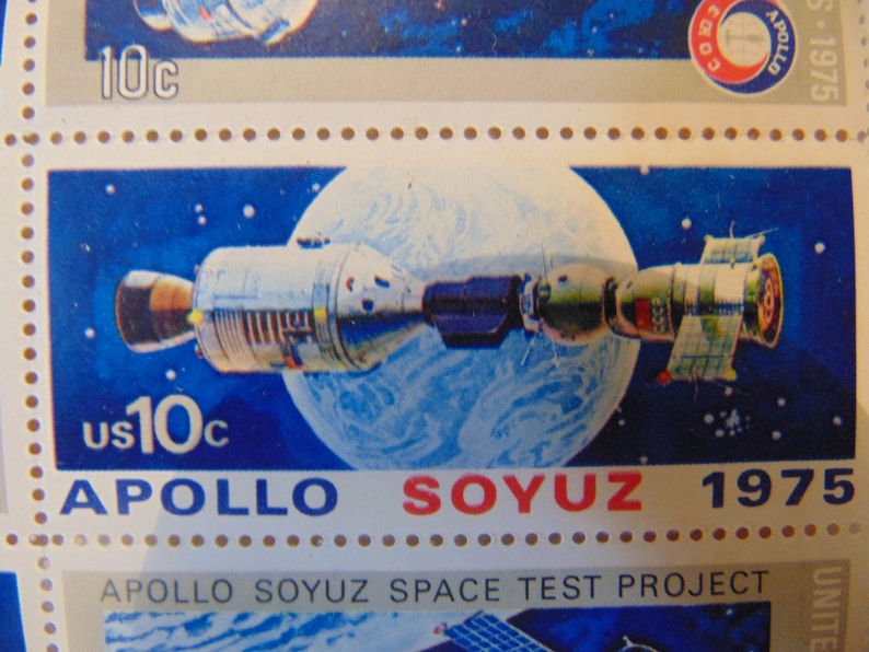 US Apollo and Russian Soyuz stamps 1975