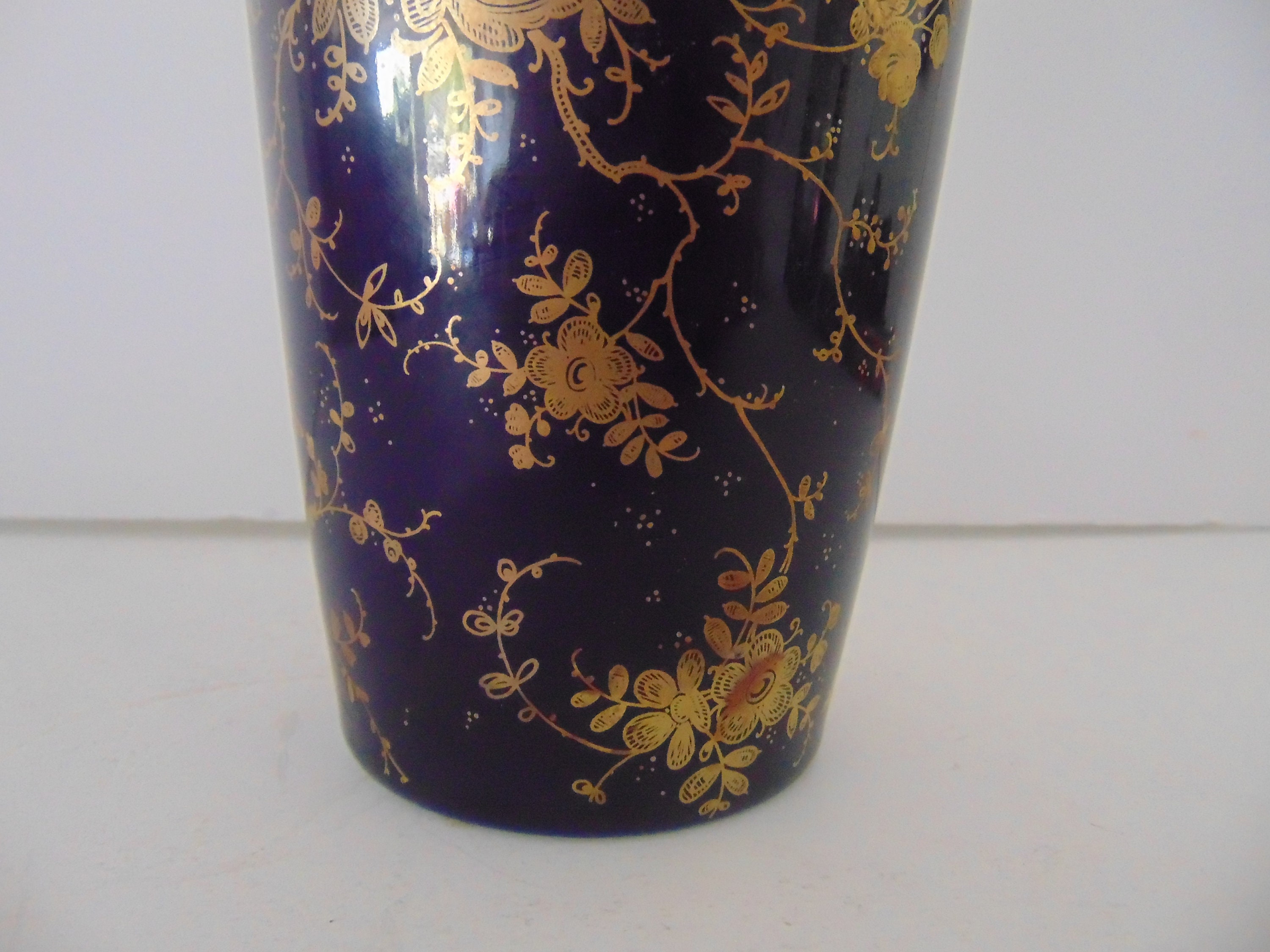 Kaiser West German Kobalt Vase ECHT SCHARFFEUER KOBALT Liane Etsy