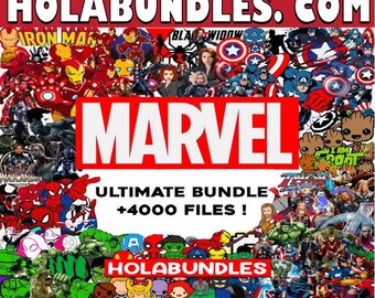 4000+ Mega Bundle file A STRATI, Avangers, IronMan, Thor, Deadpool, Capitan America, Spider Man, supereroe PNG SVG File Cricut Silhouette