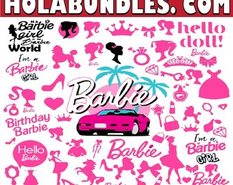 Barbie Svg png jpg Bundle | Barbie Birthday | Pink Doll Png, Barbie Logo Instant Download