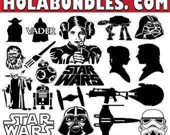 Star wars svg Bundle, Star wars Files, Star Wars Cut files, Darth Vader svg, Darth Vader, Yoda svg, Instant Download