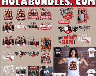 Rebelde Svg Png +25 designs | Rbd Touring Shirt Svg Pgn | Rbd Rebelde Tour 2023 Bundle Png | Soy Rebelde Tour Png | Rbd fan gift