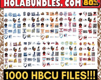 Mega bundle delle collezioni HBCU SVG, per magliette hbcu, regali hbcu, disegni hbcu, hbcu svg, png