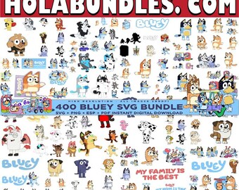 Mega Bluuey Bundle, Bluuey Cut Files For Cricut, Bluuey Clipart, Bluuey And Biingo, Bluuey Family, Bluuey Birthday, Digital