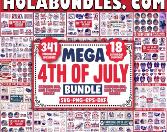 Mega bundle del 4 luglio, Independence Day SVG, oltre 100 disegni, Heather Roberts Art Bundle,America in formato SVG,USA Flag in formato SVG,Cut Files Cricut