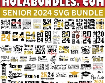 60 Mega paquete SVG Senior 2024, clase de 24 svg, Mamá orgullosa de 2024 Graduado SVG, Graduación svg, Camisa de la escuela secundaria Svg, Universidad 2024 svg