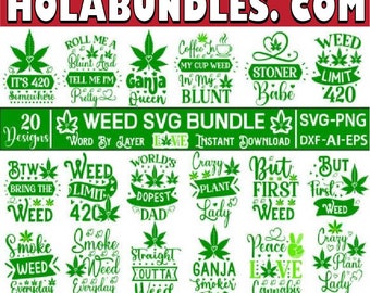 Mega Weed Svg, Cannabis Svg, Marijuanna Svg For Cricut, Pot Leaf, Weed Quote, Sublimation Files, Smokings Svg Bundle, Instant Download