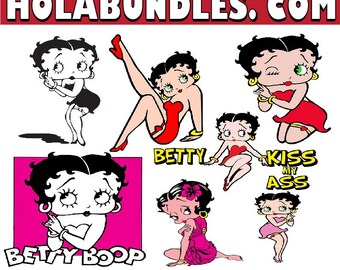 Betty Boop svg, American Girl svg, American Woman svg, Betty Boop dxf, Betty Boop Cricut, Betty Boop Silhouette svg, Retro svg, Cricut file