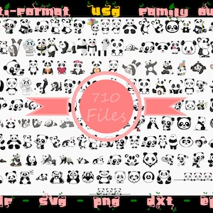 Pacote 710 File Panda - Compatível com Cricut e Cameo - Multiuso - Pacote de artesanato