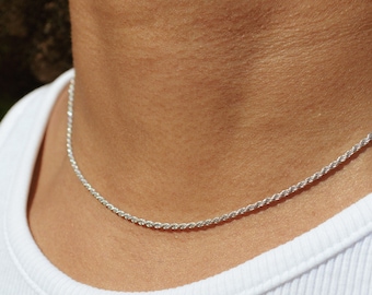 COLLANA Uomo In ORO GIALLO 18 Karati 750%/1000 Collier Catena Grumetta Girocollo