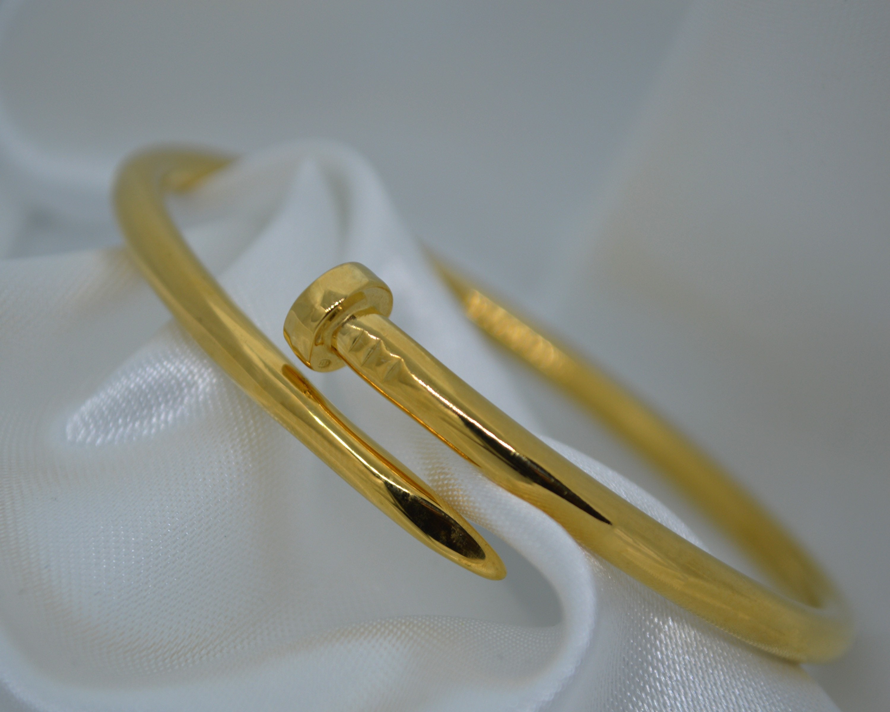 925 Silber nassen Gold Nagel Armband verstellbare Armband Etsy