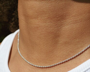 FUNEIA Collana in argento Sterling 925 per donne e ragazze alla moda