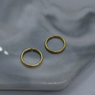 Coppia Di Orecchini A Cerchio In Argento Sterling 925 Placcato Oro – Diametro 0,8 Cm – Confezione Regalo
