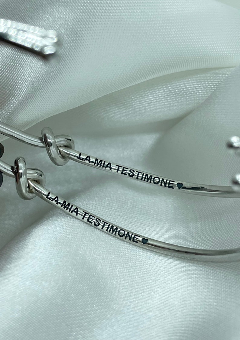 Starres Knotenarmband aus 925er Silber, Versprechensarmband, Damenarmbänder. Bild 4