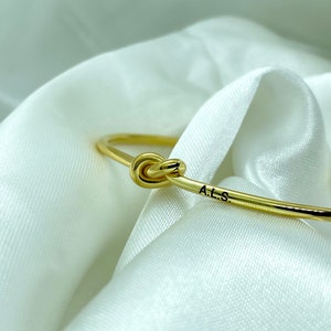 Starres Knotenarmband aus 925er Silber, Versprechensarmband, Damenarmbänder. Bild 10