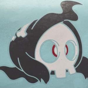 6&quot; Dusty Skull 4 Vinyl Decal