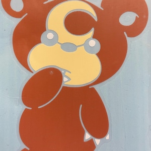 6&quot; Poke Teddy Bear Vinyl Decal