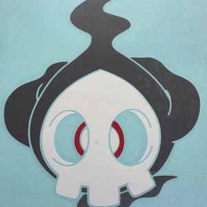 6&quot; Dusty Skull 3 Vinyl Decal