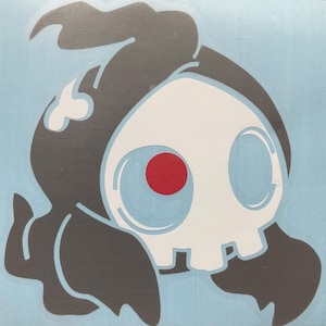 6&quot; Dusty Skull Vinyl Decal
