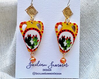 Sicilian vase earrings