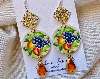 Sicilian lemon earrings