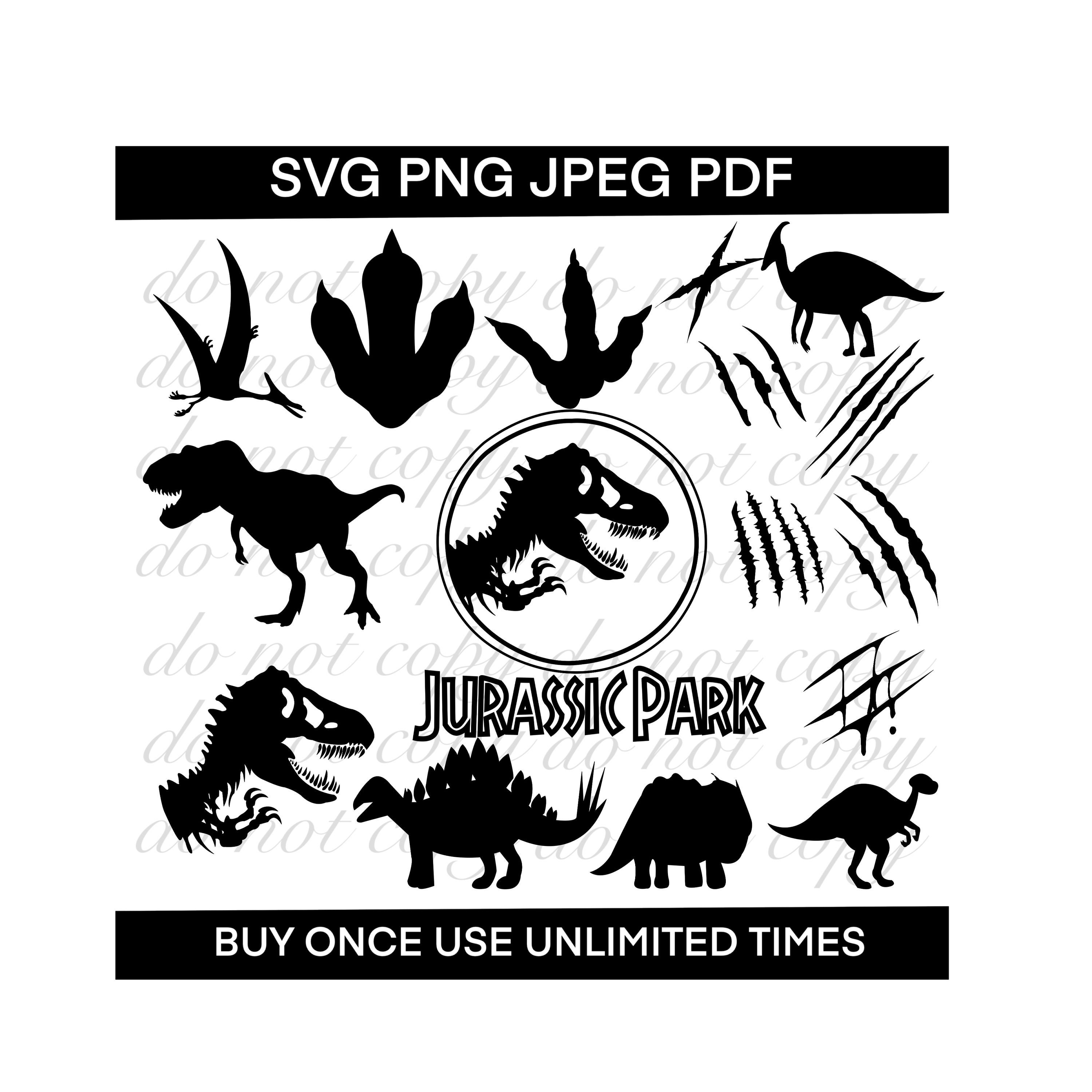 Jurassic Park Bundle SVG Jurassic Font SVG Numbers Svg | Etsy