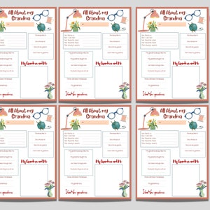 All About My Grandma PRINTABLE INTERVIEW, All About Mom &amp; Grandma ...