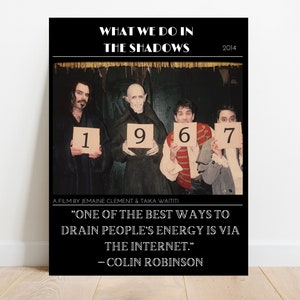 What We Do in the Shadows Poster Print Quotes, retro-modern Vintage Poster, Midcentury Minimalist Movie Poster, funny Vampire TV Show Print