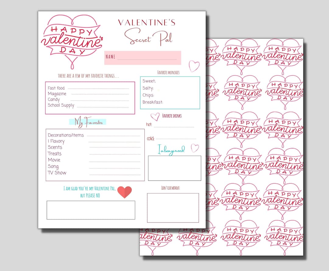 Valentine s Day Secret Pal Questionnaire Printable Gift Exchange Wish valentine-s-day-secret-pal-questionnaire-printable-gift-exchange-wish