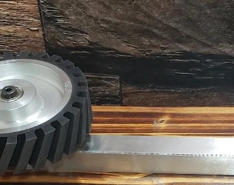 8 inch Rubber Contact Wheel with Aluminum Tool Bar for 2x72 Belt Grinder