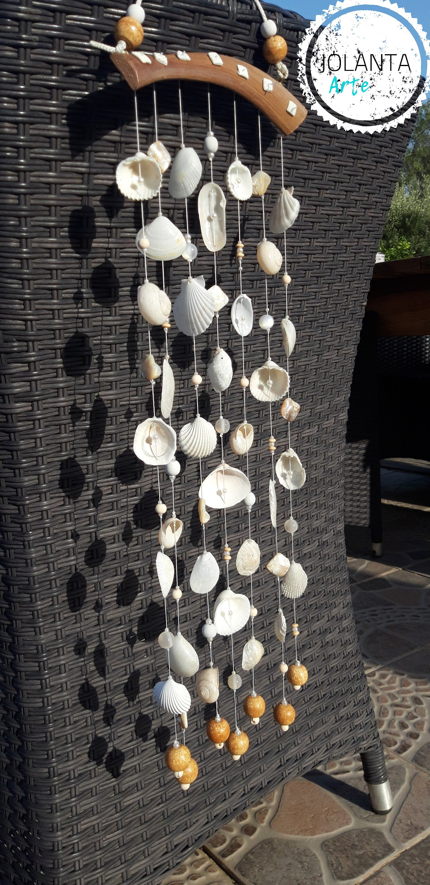 Natural Seashell Wind Chimes /garden Decor Home Decor / Coastal Beach