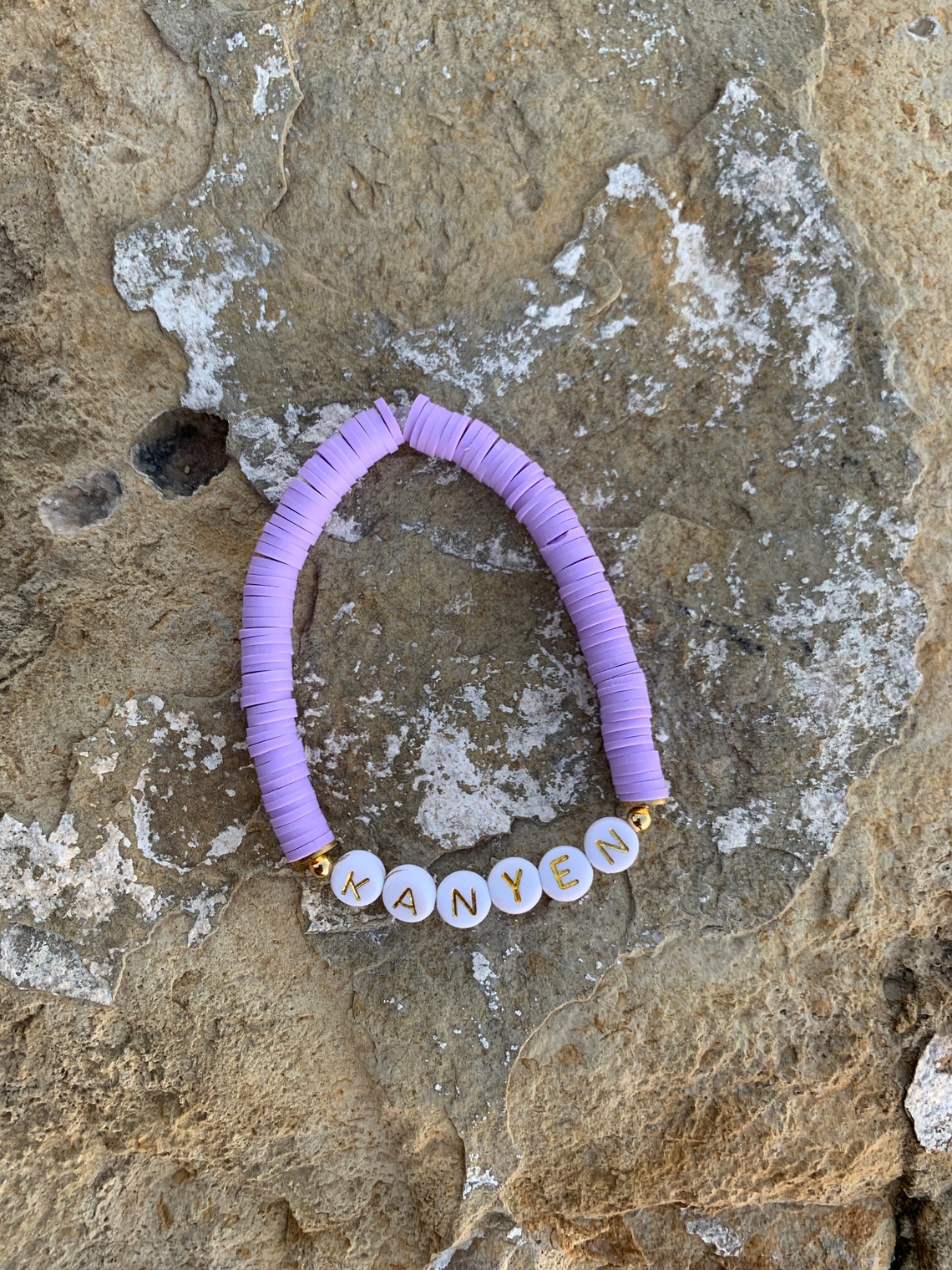 CUSTOMIZABLE Classic Clay Bead Name Bracelet Beads By Your Etsy