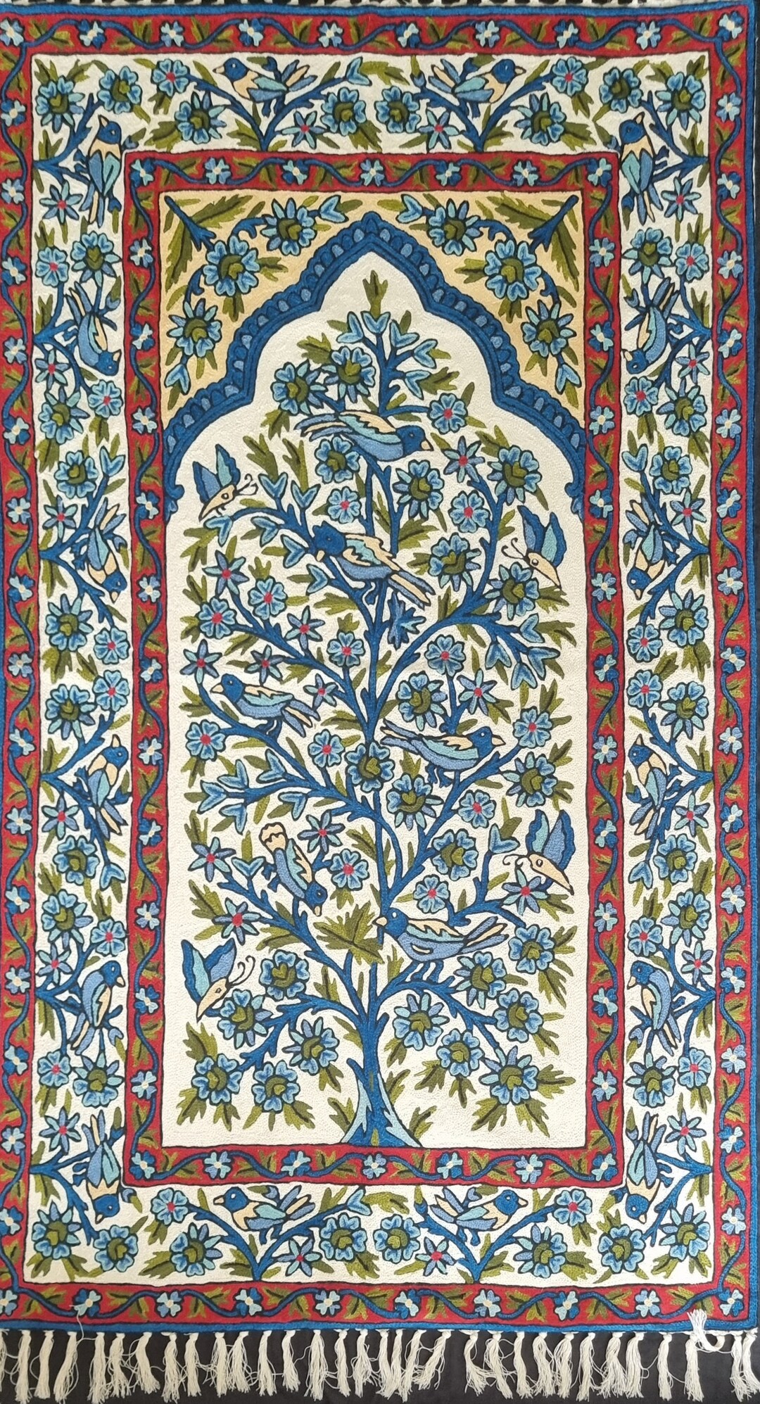 Kashmiri Tree of Life Chainstitch Wallhanging Etsy