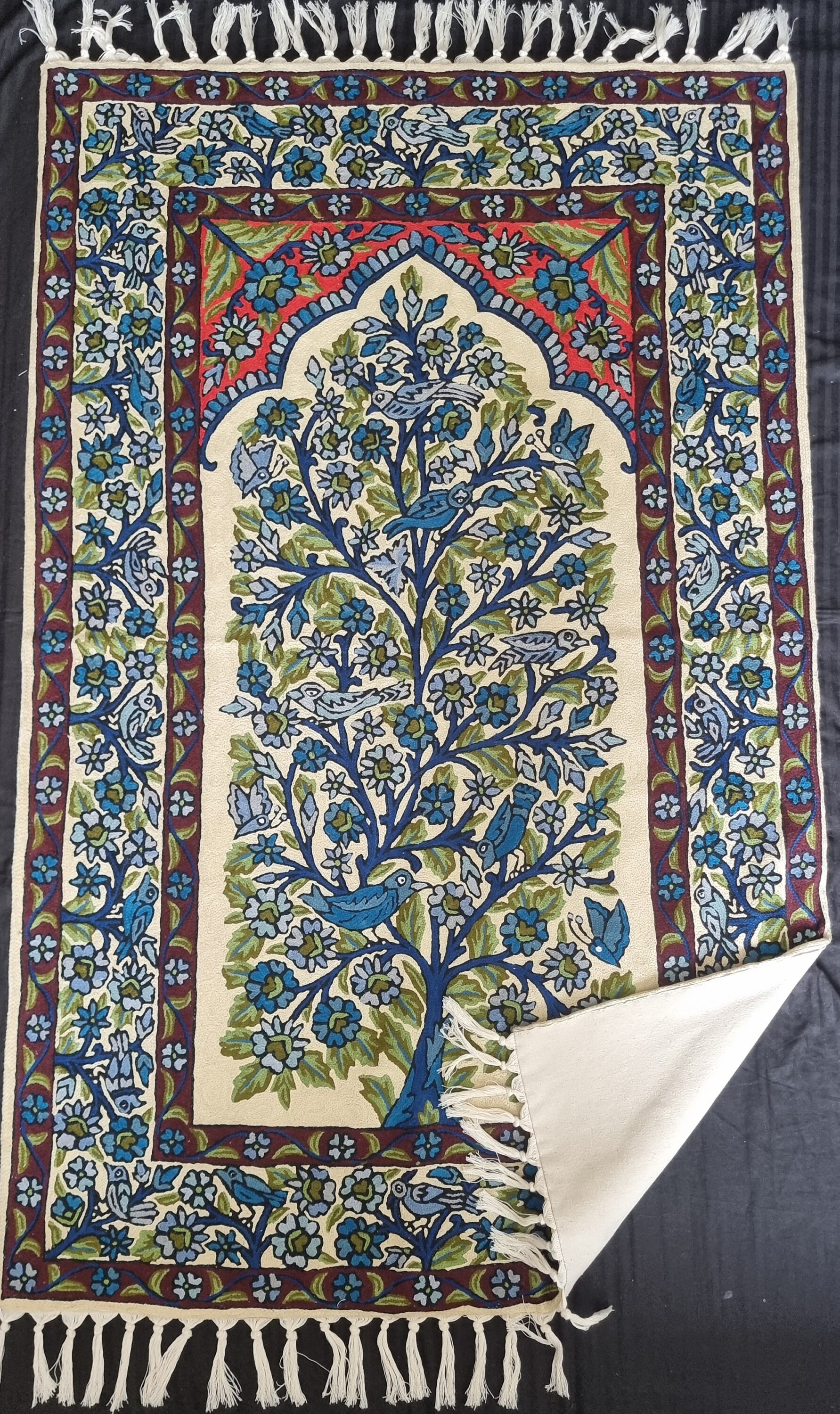 Kashmiri Tree of Life Chainstitch Wallhanging Etsy