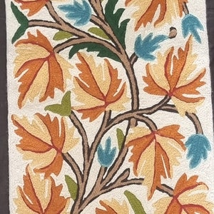 Kashmiri Tree of Life Chainstitch Wall Panel