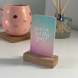 Femme affirmation card pack with stand