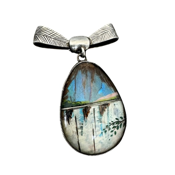 Rare Antique Butterfly Wing Bow Brooch, Thomas Mott Waterfall Brooch