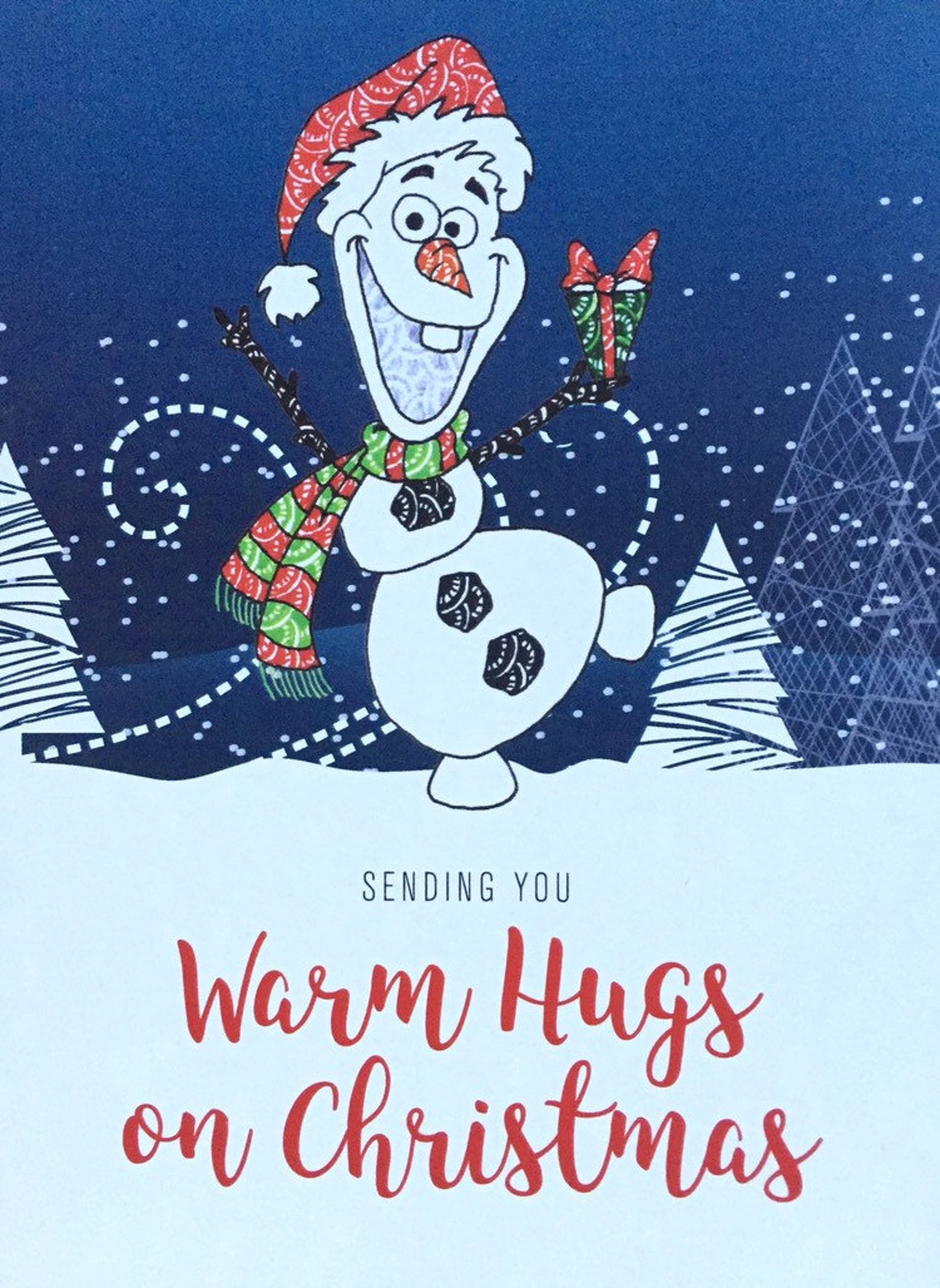Olaf Christmas Card 